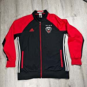 Mens Adidas D.C. United MLS Team Anthem Full-Zip Track Jacket XL